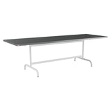 Schaffner Säntis Table repas rabattable 240x80cm – Graphite 73 / Blanc 90