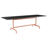 Schaffner Säntis Table repas rabattable 240x80cm – Anthracite 77 / Terracotta 84