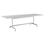 Schaffner Säntis Table repas rabattable 240x80cm – Gris Argent 78 / Galvanisé à chaud 02