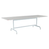 Schaffner Säntis Table repas rabattable 240x80cm – Gris Argent 78 / Bleu Pastel 51