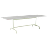 Schaffner Säntis Table repas rabattable 240x80cm – Gris Argent 78 / Vert Pastel 64