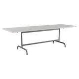 Schaffner Säntis Table repas rabattable 240x80cm – Gris Argent 78 / Graphite 73