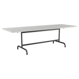 Schaffner Säntis Table repas rabattable 240x80cm – Gris Argent 78 / Anthracite 77