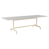 Schaffner Säntis Table repas rabattable 240x80cm – Gris Argent 78 / Marron Pastel 83