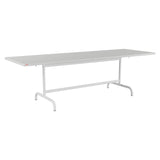 Schaffner Säntis Table repas rabattable 240x80cm – Gris Argent 78 / Blanc 90