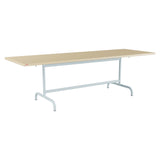 Schaffner Säntis Table repas rabattable 240x80cm – Marron Pastel 83 / Bleu Pastel 51