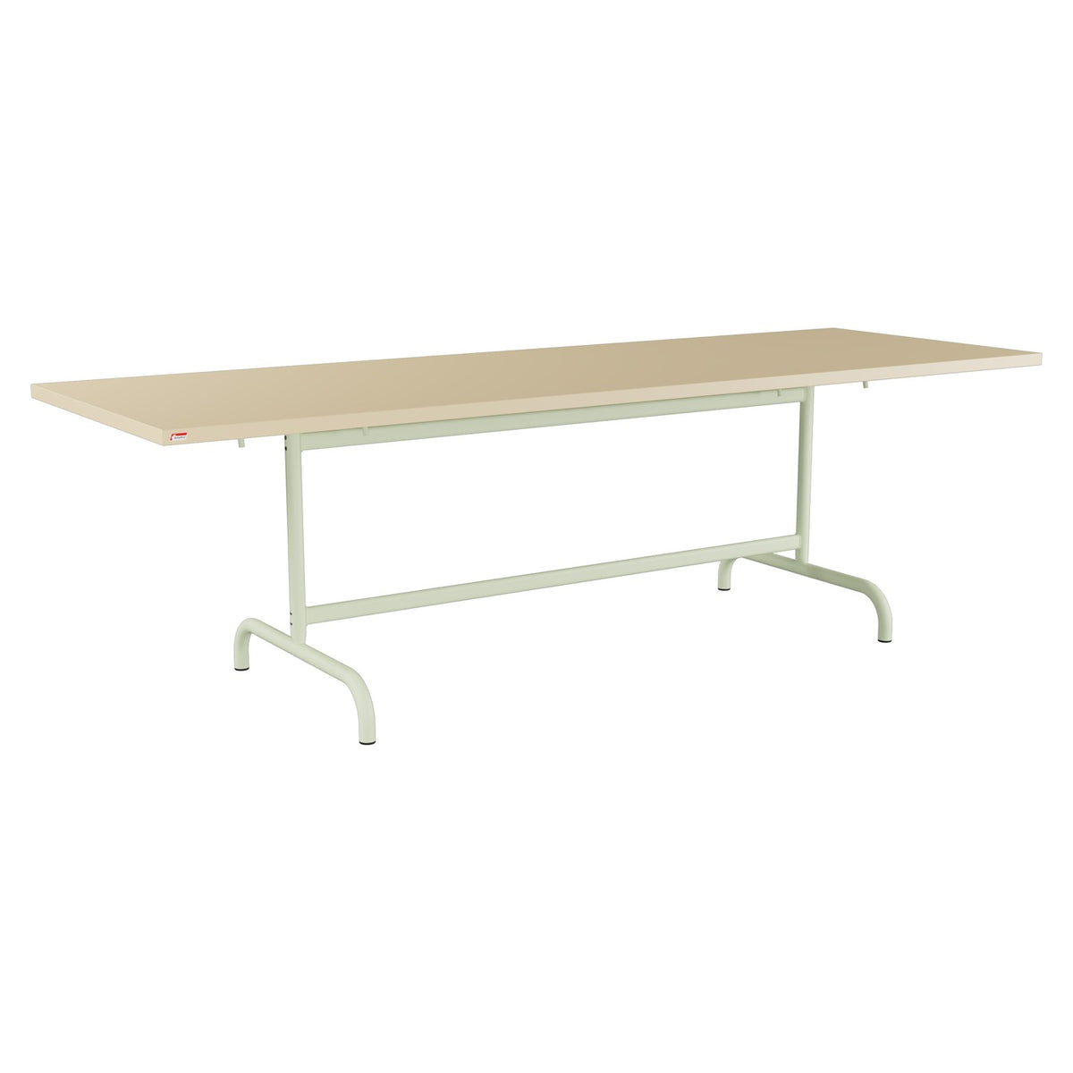 Schaffner Säntis Table repas rabattable 240x80cm – Marron Pastel 83 / Vert Pastel 64