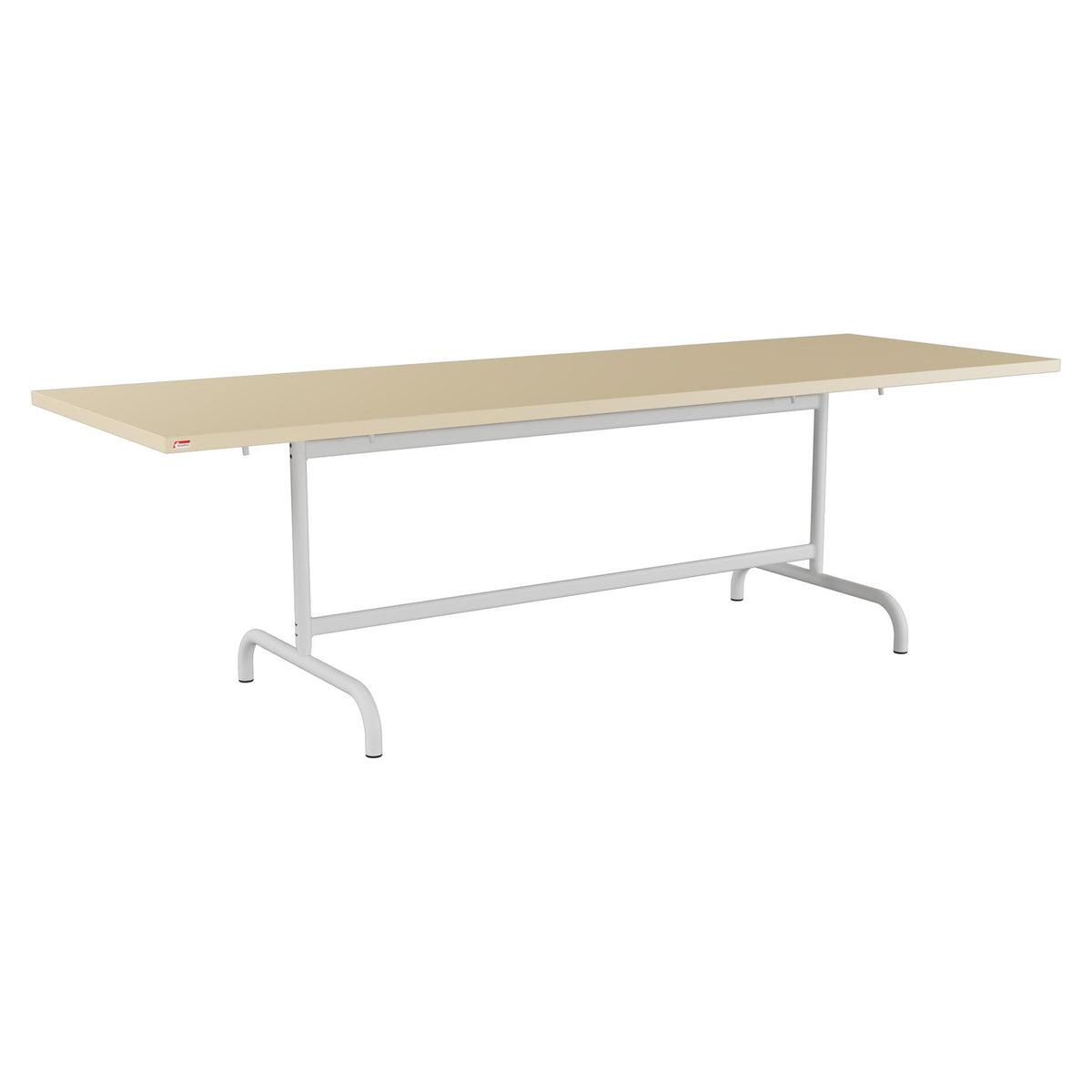 Schaffner Säntis Table repas rabattable 240x80cm – Marron Pastel 83 / Gris Argent 78