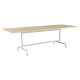Schaffner Säntis Table repas rabattable 240x80cm – Marron Pastel 83 / Gris Argent 78