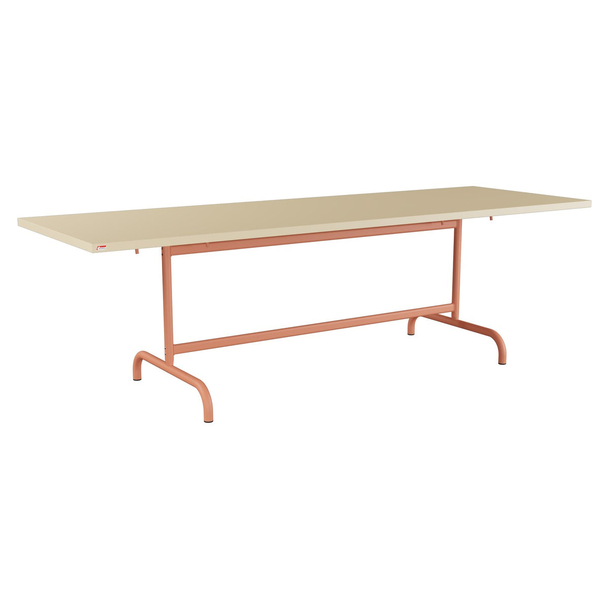 Schaffner Säntis Table repas rabattable 240x80cm – Marron Pastel 83 / Terracotta 84