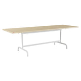 Schaffner Säntis Table repas rabattable 240x80cm – Marron Pastel 83 / Blanc 90