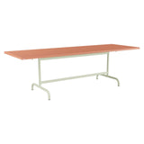 Schaffner Säntis Table repas rabattable 240x80cm – Terracotta 84 / Vert Pastel 64