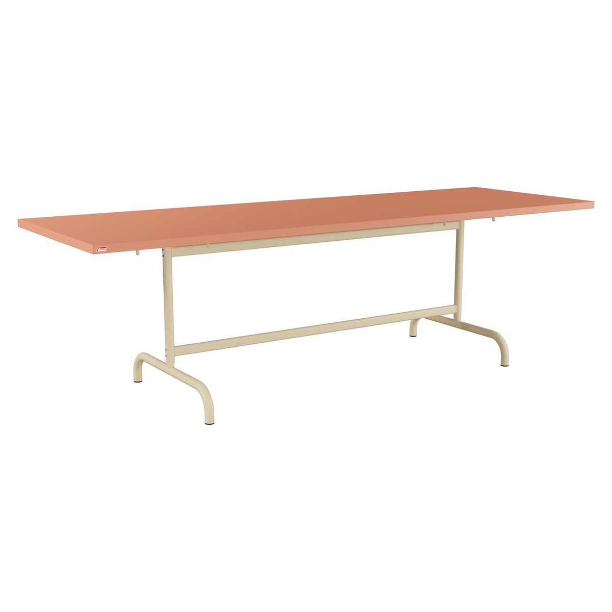 Schaffner Säntis Table repas rabattable 240x80cm – Terracotta 84 / Marron Pastel 83