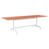 Schaffner Säntis Table repas rabattable 240x80cm – Terracotta 84 / Blanc 90