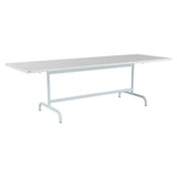 Schaffner Säntis Table repas rabattable 240x80cm – Blanc 90 / Bleu Pastel 51