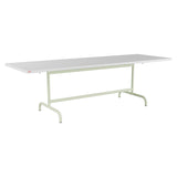 Schaffner Säntis Table repas rabattable 240x80cm – Blanc 90 / Vert Pastel 64
