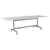 Schaffner Säntis Table repas rabattable 240x80cm – Blanc 90 / Graphite 73