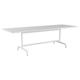 Schaffner Säntis Table repas rabattable 240x80cm – Blanc 90 / Blanc 90