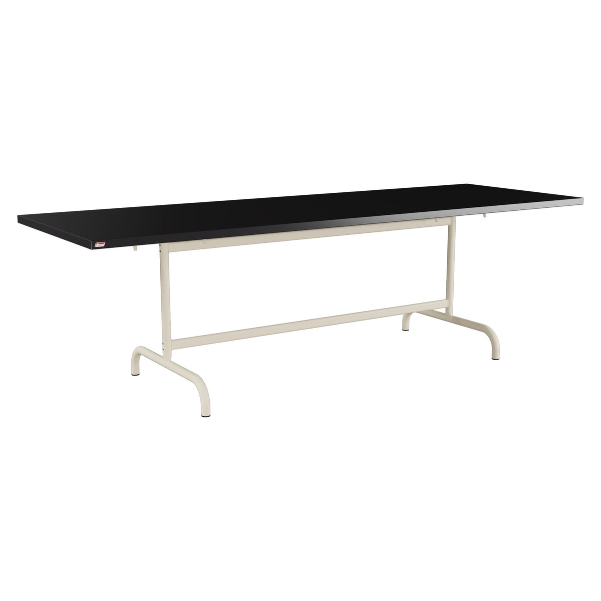 Schaffner Säntis Table repas rabattable 240x80cm – Noir 91 / Sable Pastel 15