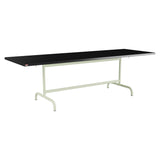 Schaffner Säntis Table repas rabattable 240x80cm – Noir 91 / Vert Pastel 64