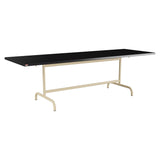 Schaffner Säntis Table repas rabattable 240x80cm – Noir 91 / Marron Pastel 83