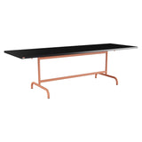 Schaffner Säntis Table repas rabattable 240x80cm – Noir 91 / Terracotta 84