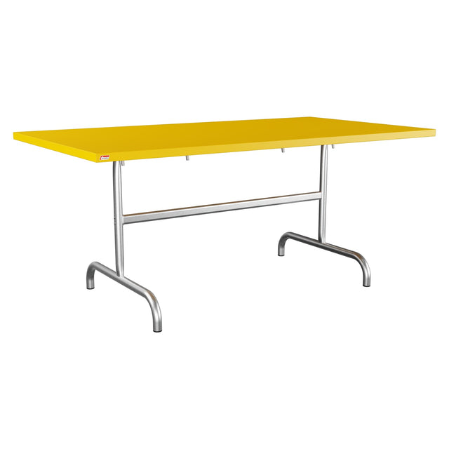 Schaffner Säntis Table repas rabattable 165x90cm – Jaune 11 / Galvanisé à chaud 02