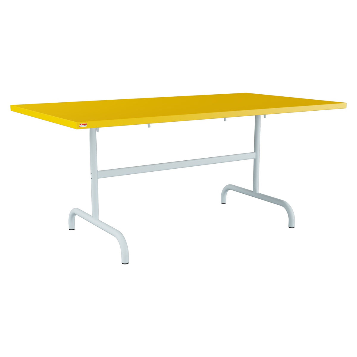 Schaffner Säntis Table repas rabattable 165x90cm – Jaune 11 / Bleu Pastel 51