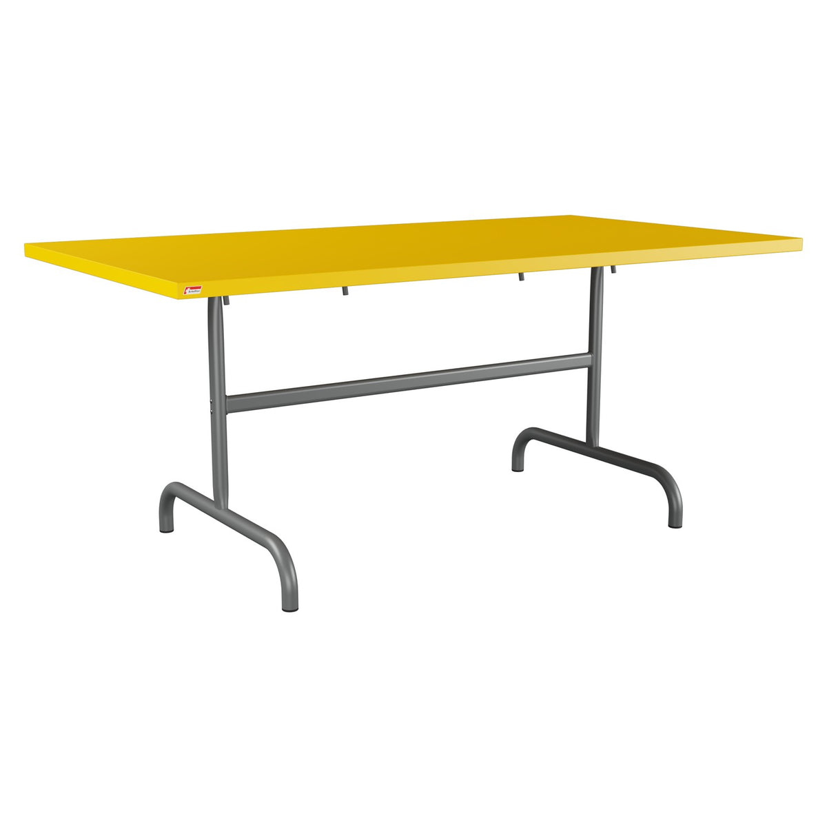 Schaffner Säntis Table repas rabattable 165x90cm – Jaune 11 / Graphite 73