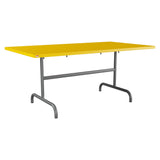 Schaffner Säntis Table repas rabattable 165x90cm – Jaune 11 / Graphite 73