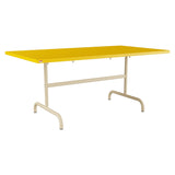 Schaffner Säntis Table repas rabattable 165x90cm – Jaune 11 / Marron Pastel 83