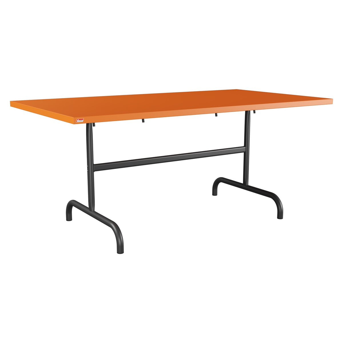 Schaffner Säntis Table repas rabattable 165x90cm – Orange 13 / Anthracite 77