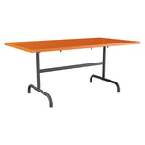Schaffner Säntis Table repas rabattable 165x90cm – Orange 13 / Noir 91