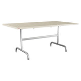 Schaffner Säntis Table repas rabattable 165x90cm – Sable Pastel 15 / Galvanisé à chaud 02
