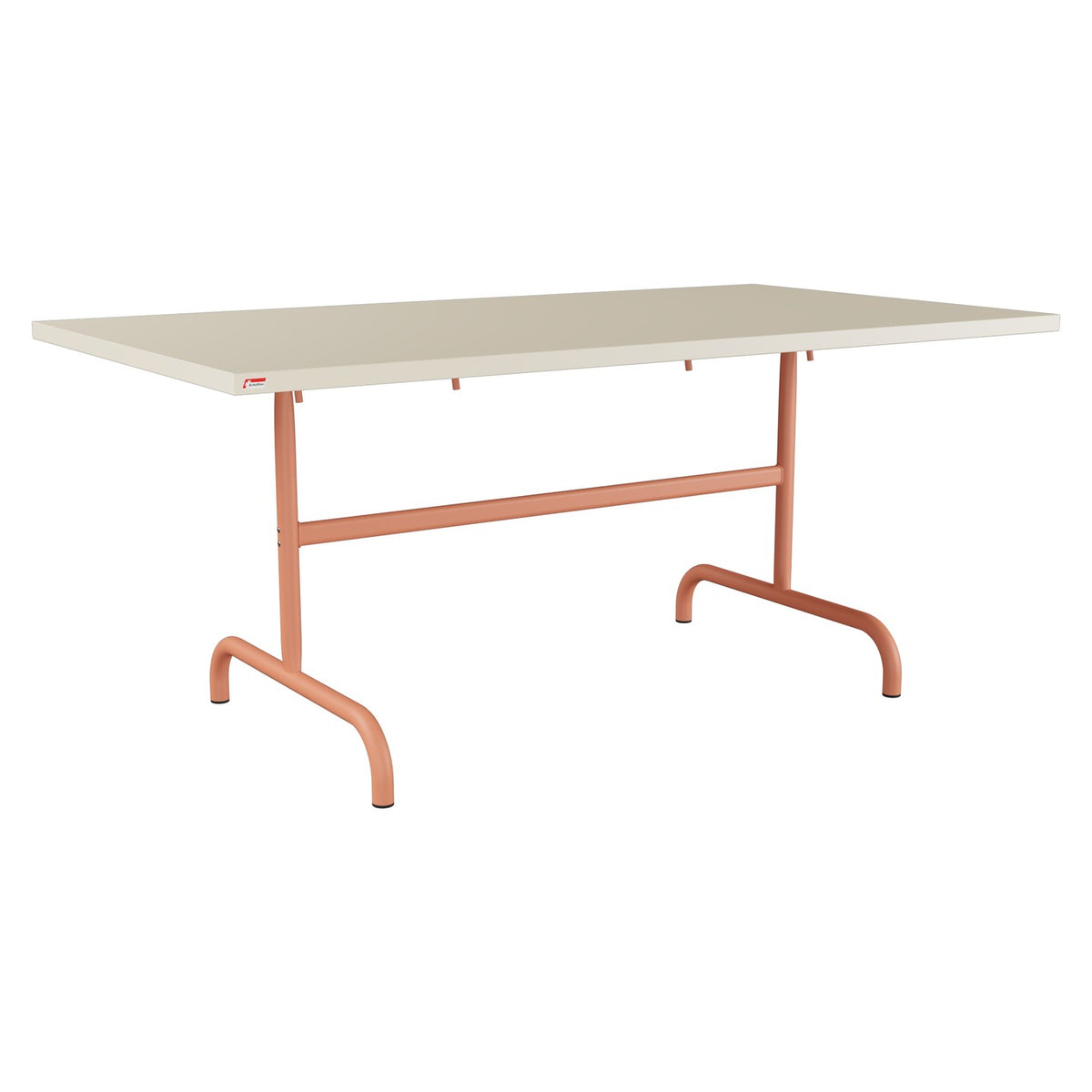 Schaffner Säntis Table repas rabattable 165x90cm – Sable Pastel 15 / Terracotta 84