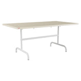 Schaffner Säntis Table repas rabattable 165x90cm – Sable Pastel 15 / Blanc 90