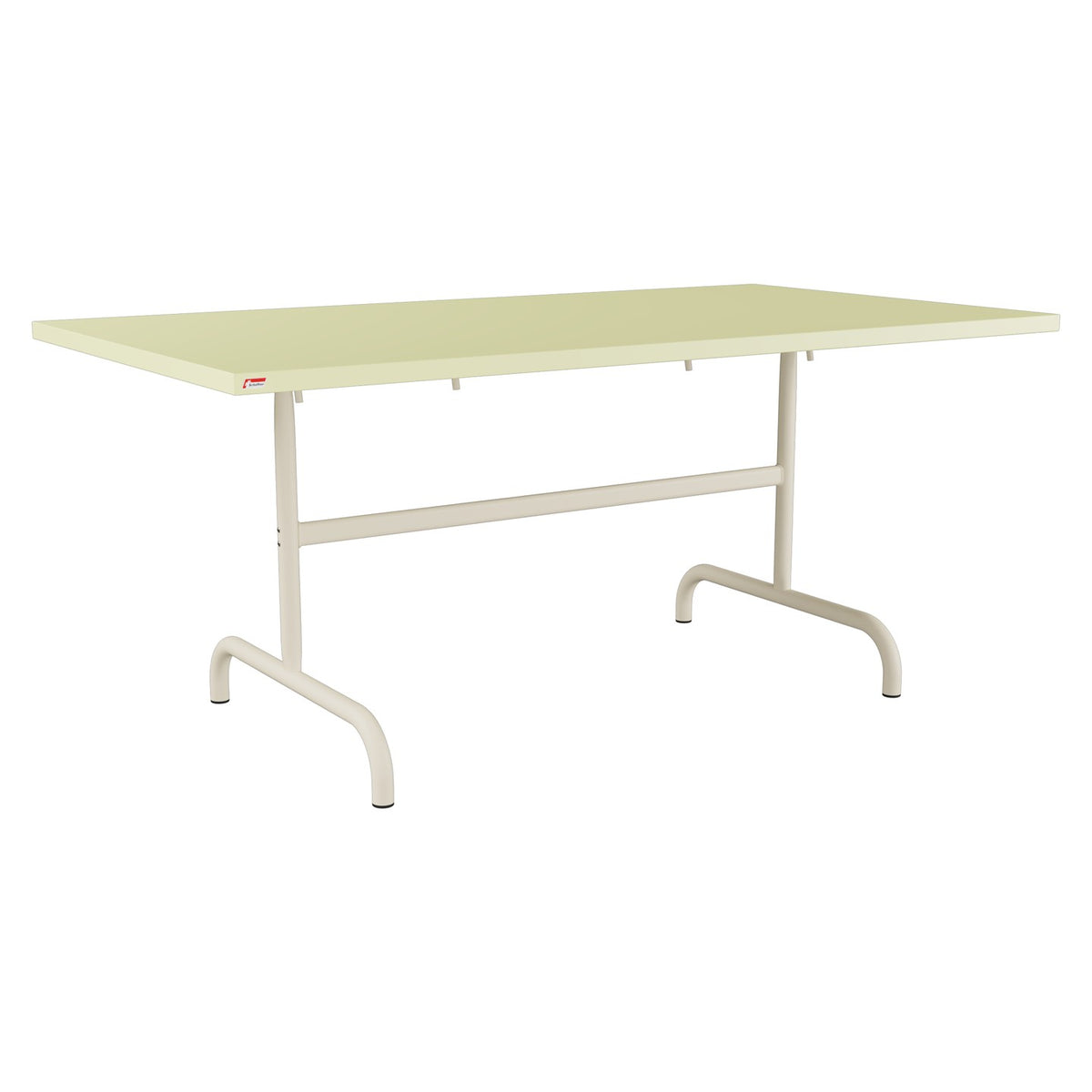 Schaffner Säntis Table repas rabattable 165x90cm – Jaune Buis 18 / Sable Pastel 15