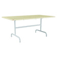Schaffner Säntis Table repas rabattable 165x90cm – Jaune Buis 18 / Bleu Pastel 51