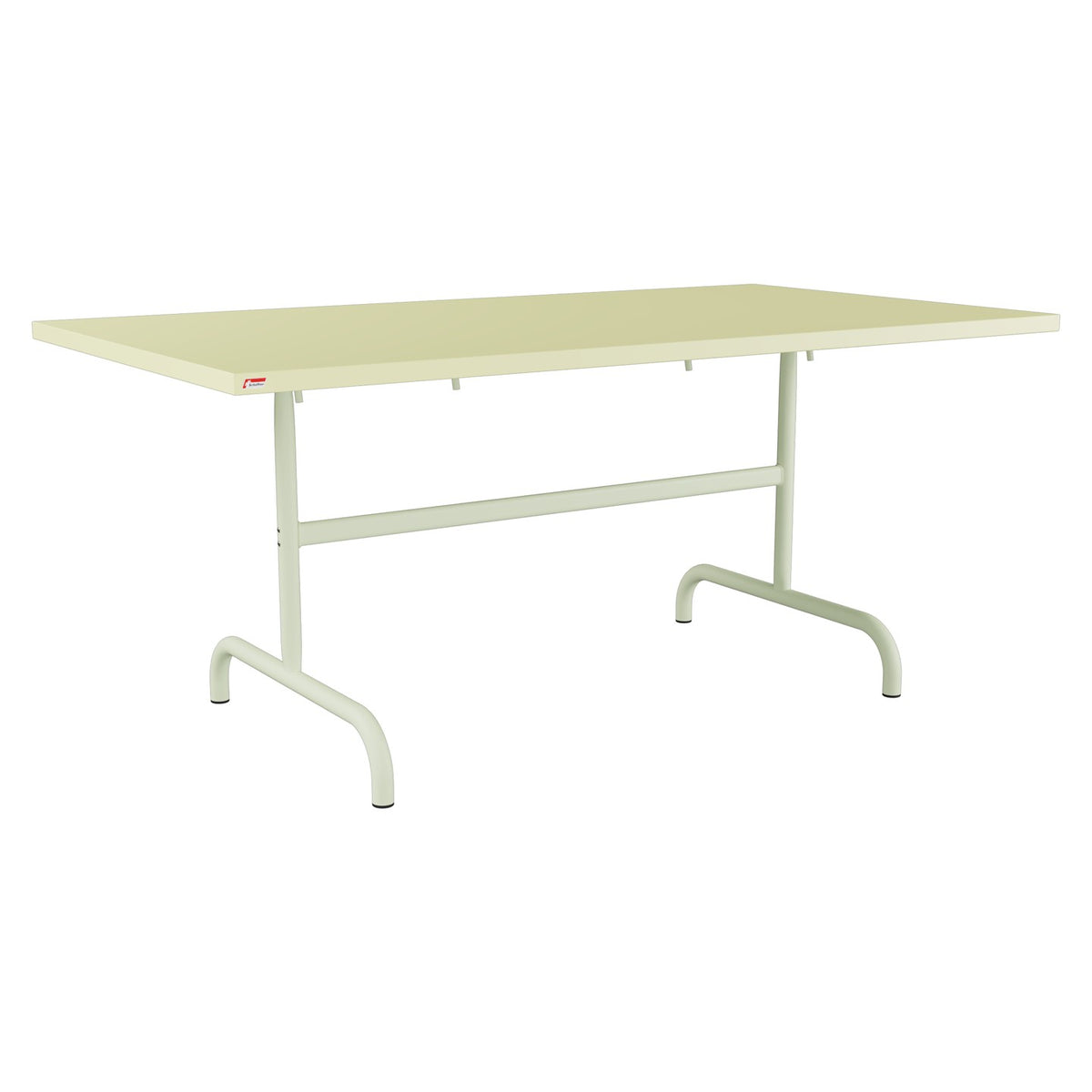 Schaffner Säntis Table repas rabattable 165x90cm – Jaune Buis 18 / Vert Pastel 64