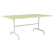 Schaffner Säntis Table repas rabattable 165x90cm – Jaune Buis 18 / Gris Argent 78
