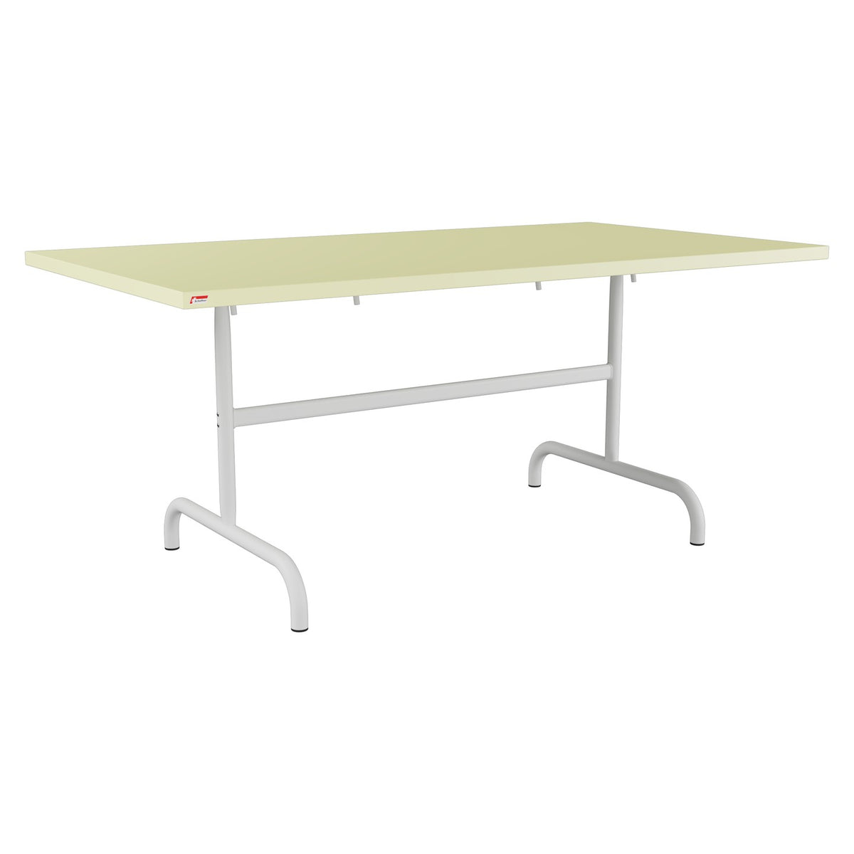 Schaffner Säntis Table repas rabattable 165x90cm – Jaune Buis 18 / Gris Argent 78