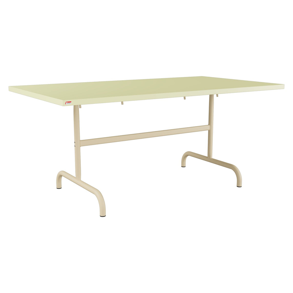 Schaffner Säntis Table repas rabattable 165x90cm – Jaune Buis 18 / Marron Pastel 83