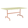 Schaffner Säntis Table repas rabattable 165x90cm – Jaune Buis 18 / Terracotta 84