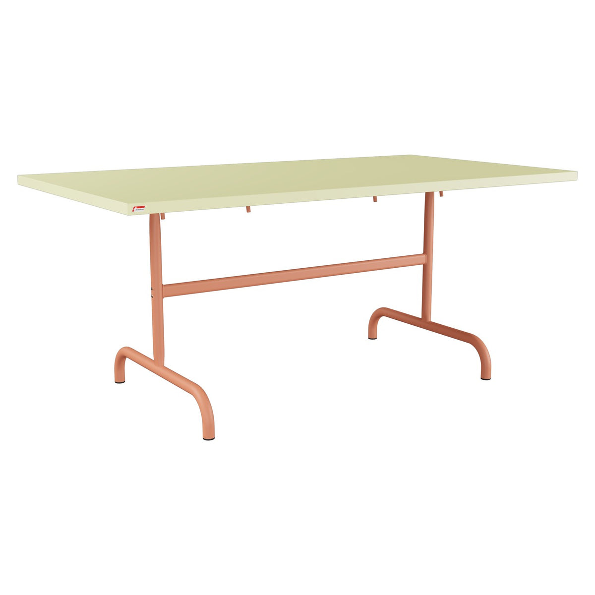 Schaffner Säntis Table repas rabattable 165x90cm – Jaune Buis 18 / Terracotta 84