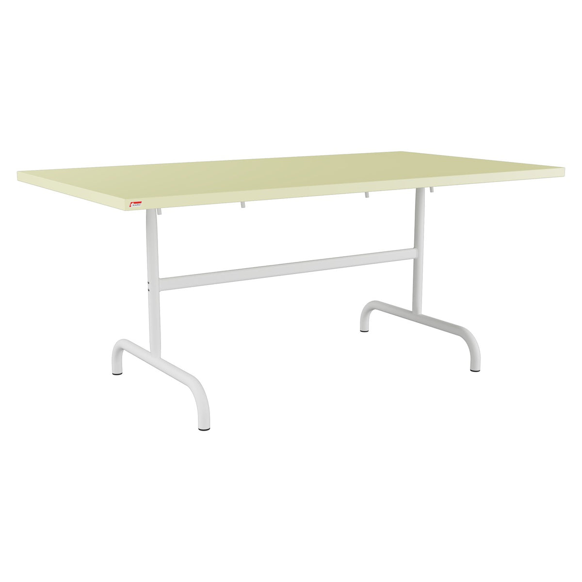 Schaffner Säntis Table repas rabattable 165x90cm – Jaune Buis 18 / Blanc 90