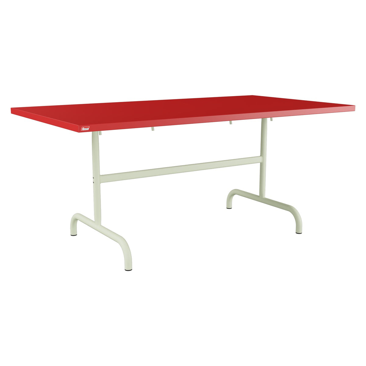 Schaffner Säntis Table repas rabattable 165x90cm – Rouge 30 / Vert Pastel 64