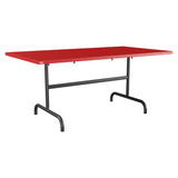 Schaffner Säntis Table repas rabattable 165x90cm – Rouge 30 / Anthracite 77