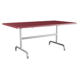 Schaffner Säntis Table repas rabattable 165x90cm – Bordeaux 38 / Galvanisé à chaud 02
