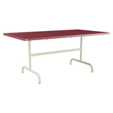 Schaffner Säntis Table repas rabattable 165x90cm – Bordeaux 38 / Vert Pastel 64