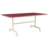 Schaffner Säntis Table repas rabattable 165x90cm – Bordeaux 38 / Marron Pastel 83